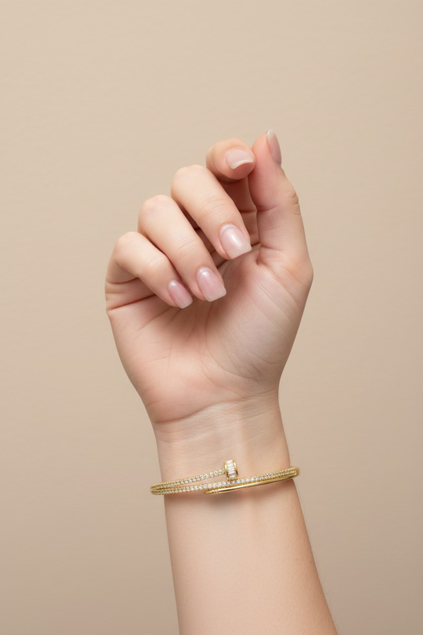 14K INSP Cartier Nail Bracelet RQ150-9.5