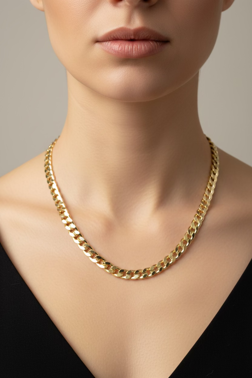 14K 22IN MIAMI CUBAN NECKLACE CHAIN X000994039
