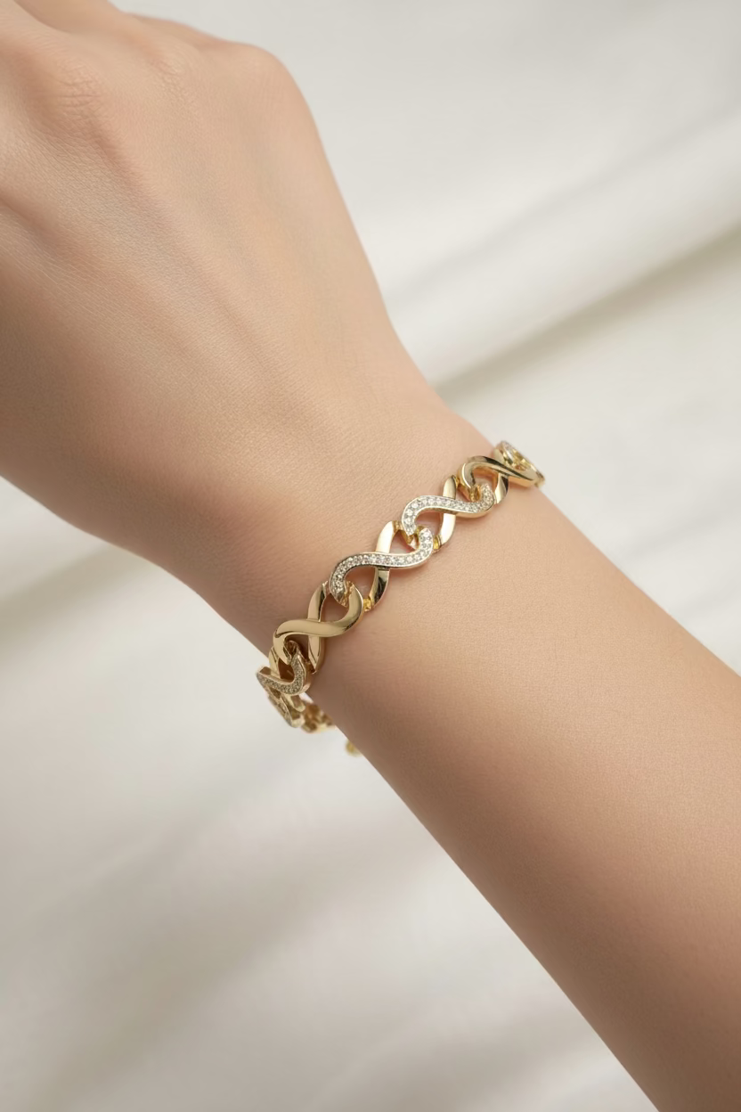 14K INFINITY BRACELET RQ357