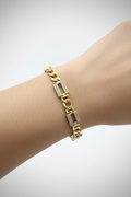 14K CLEAR RECTANGLE BRACELET RQ359