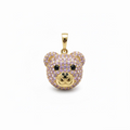14K BLING BEAR HEAD XP -SMALL PURPLE