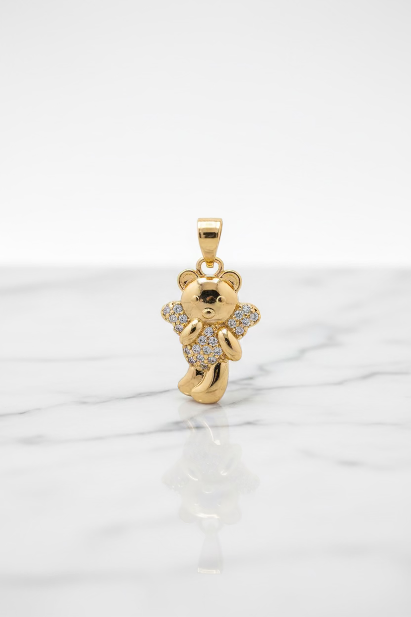 14K ANGEL BEAR MINI PENDANT