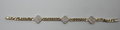 14K CUBAN LINK CHAIN BRACELET WITH CLOVER MOTIFS RQ382