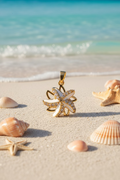 14K STARFISH SPINNER PENDANT
