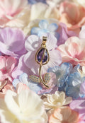 14K PURPLE TULIP PENDANT