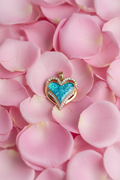 14K OPAL HEART PENDANT