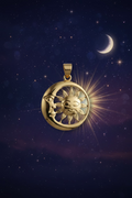 14K SUN & MOON PENDANT QY514A
