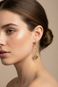 14K DIAMOND CUT HEART DANGLE EARRING RS-01460002