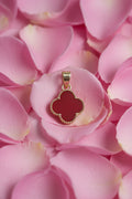 14K RED CLOVER PENDANT DC-89440002