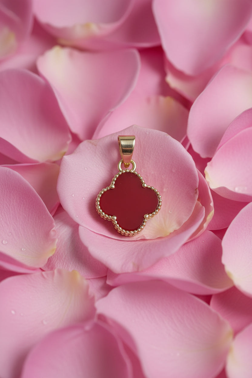 14K RED CLOVER PENDANT DC-89440002