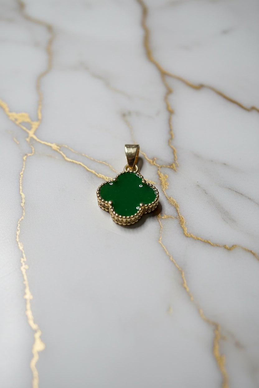 14K GREEN CLOVER PENDANT DC-89440005