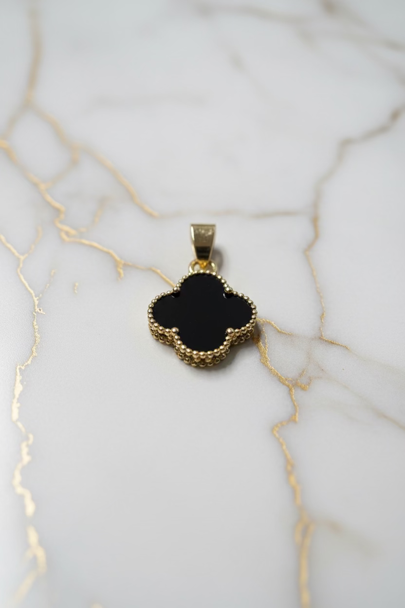 14K BLACK CLOVER PENDANT DC-89440003