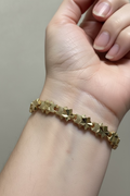 14K DIAMOND-CUT STAR LINK BRACELET SL-17930001
