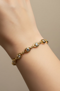 14K CLEAR EVIL EYE BRACELET MS-14180015