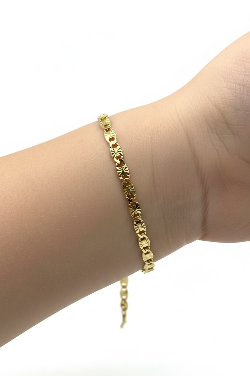 14K 6IN STARBURST VALENTINO YOUTH BRACELET 3N-BB LCC-29470126