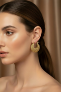 14K FILIGREE HOOP EARRING R-24590003