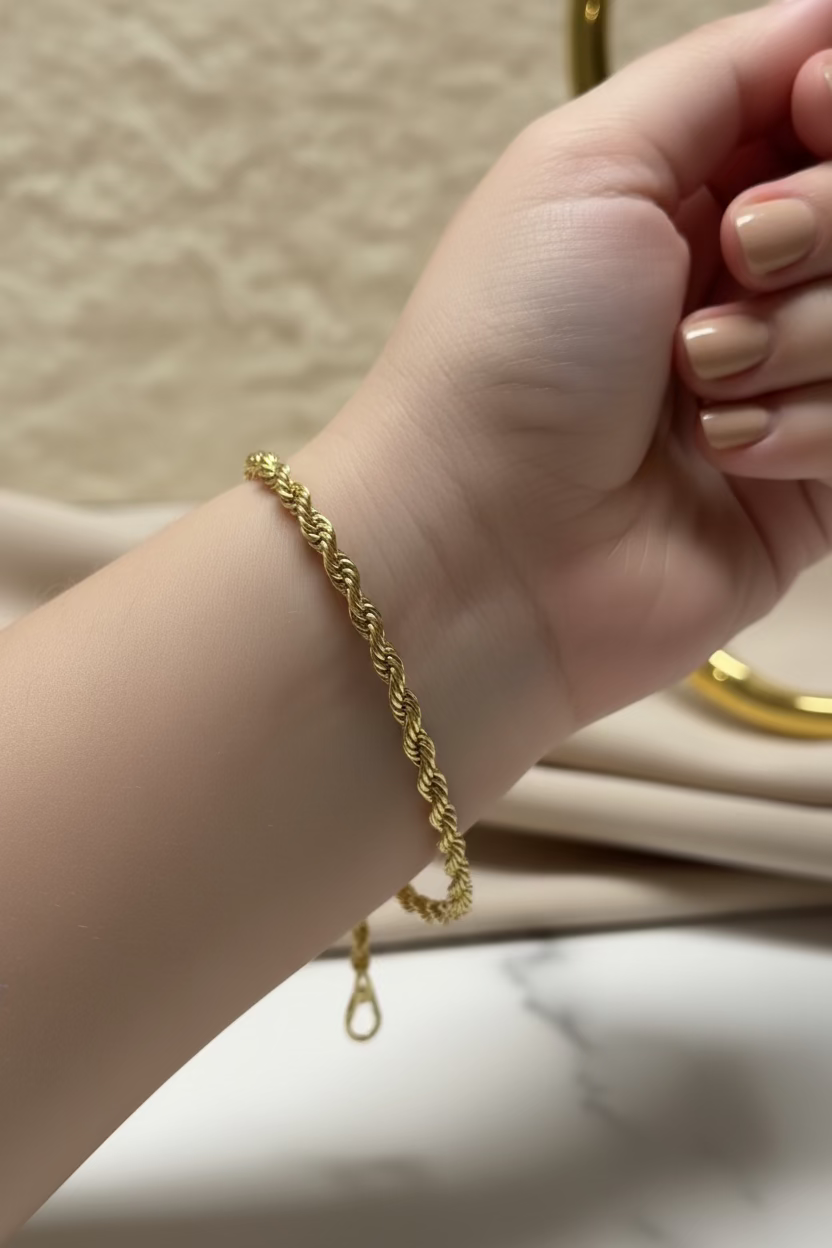 14K 7.5IN ROPE BRACELET 2.5N-19CM LCC-28450118