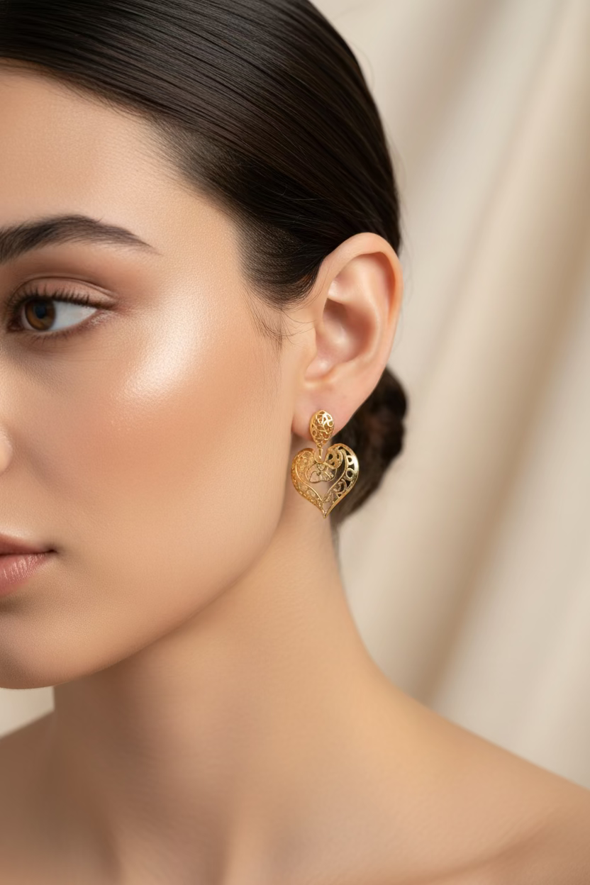 14K GREEK KEY DESIGN EARRING R-26190002