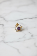 14K ROMANTIC STYLE HEART/FLORAL PENDANT