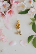 14K YELLOW TULIP PENDANT