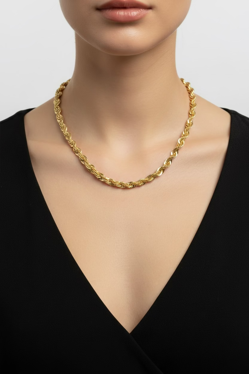 14K ROPE CHAIN NECKLACE 4N-60CM LCC-43190011