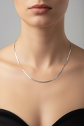 WHG FLAT HERRINGBONE NECKLACE 50CM T001254645
