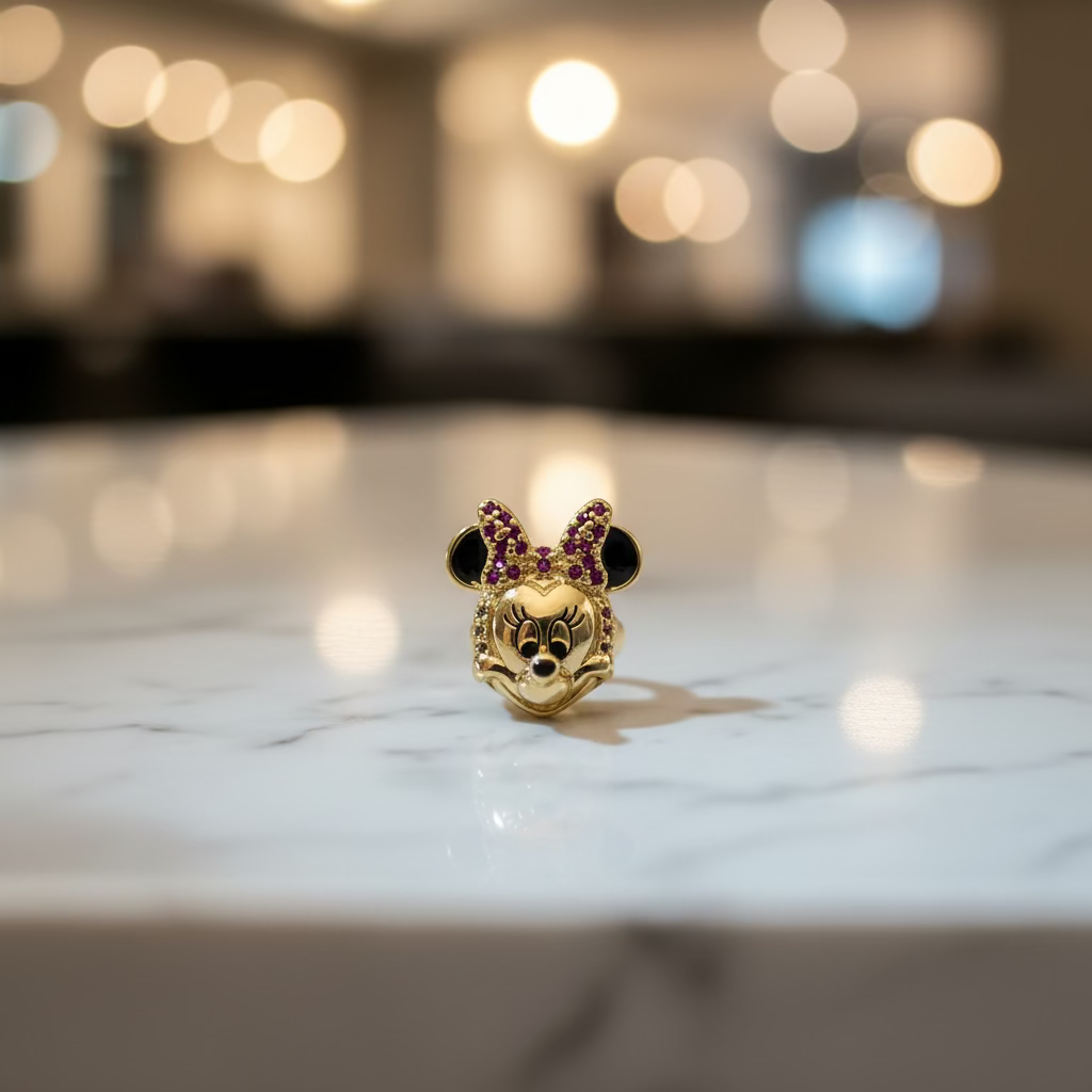 14K MINNIE MOUSE SLIDER CHARM PANDORA