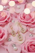 14K CUBIC ZIRCONIA PIG NOSE (ANCHOR LINK) JEWELRY SET GG GT-09840001