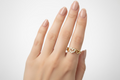 14K CUBIC ZIRCONIA MULTI-HEART ETERNITY BAND RING GJ-28270003