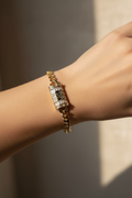 14K CUBAN STYLE LING WITH BAGUETTE LOCK RQ401