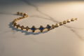 14K BLUE CLOVER TENNIS BRACELET RQ406