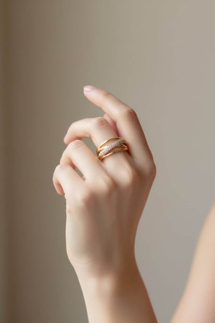 14K MULTI CROSSOVER RING X000761556