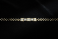 14K LINK BRACELET WITH SQUARE DIAMONDS RQ412