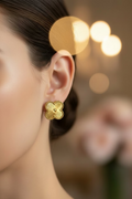 14K VAN CLEEF & ARPELS VINTAGE ALHAMBRA GUILLOCHE EARRINGS R-16790002