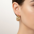 14K TRIPLE HOOP EARRINGS R-22880008