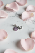 WHG PANDORA PAVE FEATHER DANGLE CHARM