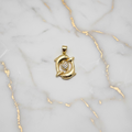 14K DOUBLE DOLPHIN HEART PENDANT