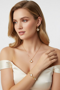 14K HOLLOW FOUR-LEAF CLOVER SET XJDH20E