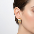 14K CROSS HUGGIE HOOP EARRINGS X001195366