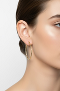 14K INDENT TWIST HOOP EARRINGS R-21180363