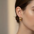 14K MULTI-STRAND CUT-OUT HOOP EARRINDS X001189045