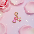 14K PRINCESS DRESS AND CARRIAGE DANGLE CHARM PANDORA