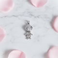 WHG MICRO-PAVE CUBIC ZIRCONIA LITTLE BOY CHARM PENDANT