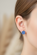 14K BLUE SIMULATED DIAMOND GALAXY STUD EARRING RH-03420007