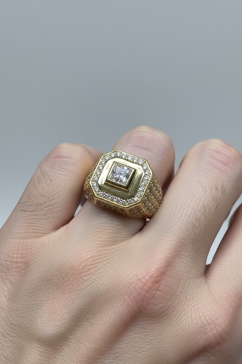 14K CLEAR SQUARE RING X001209502