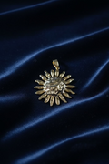 14K HAMMERED  SUNFLOWER PENDANT