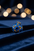 14K BLE CLOISONNE FLORAL BALL