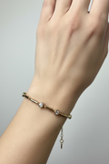 14K BEZEL-SET DIAMOND BAR LINK TENNIS BRACELET MS-29900001