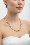 14K FIGARO LINK CHAIN STYLE NECKLACE 60CM X000769627