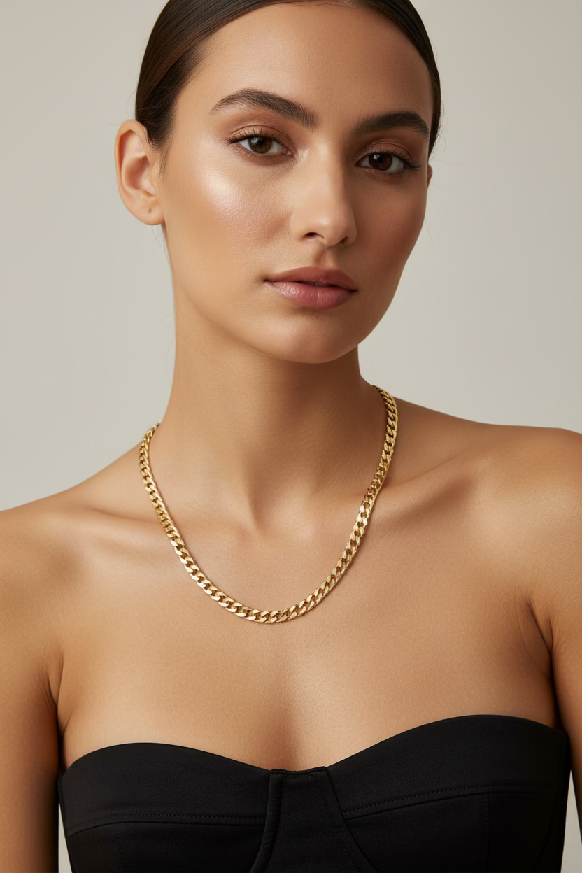 14K MIAMI CUBAN LINK STYLE NECKLACE 60CM X000994037